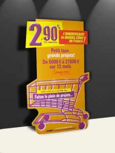 Pancarte chevalet et porte-leaflet